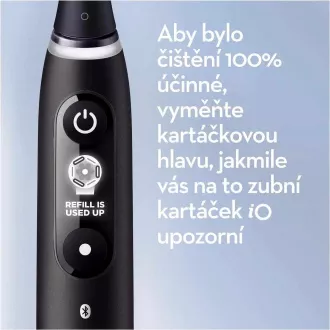 Oral-B iO6 električna zobna ščetka, magnetna, 5 načinov, zaslon, umetna inteligenca, časovnik, črna