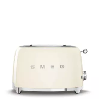 Smeg TSF01CREU opekač/toaster, 2 opekača, 6 stopenj opekanja, predal za drobtine, stil. 50. leta, smetana
