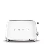Smeg TSF01WHEU opekač/toaster, 2 opekača, 6 stopenj opekanja, predal za drobtine, slog. 50. leta, bela