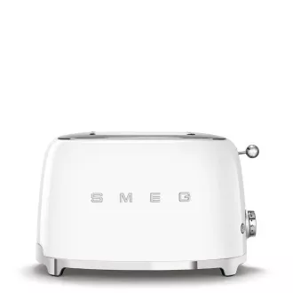 Smeg TSF01WHEU opekač/toaster, 2 opekača, 6 stopenj opekanja, predal za drobtine, slog. 50. leta, bela