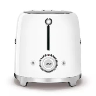 Smeg TSF01WHEU opekač/toaster, 2 opekača, 6 stopenj opekanja, predal za drobtine, slog. 50. leta, bela