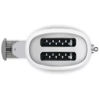 Smeg TSF01WHEU opekač/toaster, 2 opekača, 6 stopenj opekanja, predal za drobtine, slog. 50. leta, bela