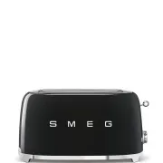 Smeg TSF02BLEU, opekač kruha / opekač kruha, 4 opekači kruha, 6 stopenj opekanja, predal za drobtine, slog. 50. leta prejšnjega stoletja, črna