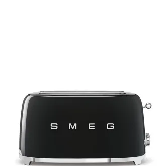 Smeg TSF02BLEU, opekač kruha / opekač kruha, 4 opekači kruha, 6 stopenj opekanja, predal za drobtine, slog. 50. leta prejšnjega stoletja, črna