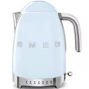 Smeg KLF04PBEU električni čajnik, 1, 7 l (7 skodelic), 2400 W, slog 50. let, nadzor temperature, 7 programov, pastelno modra