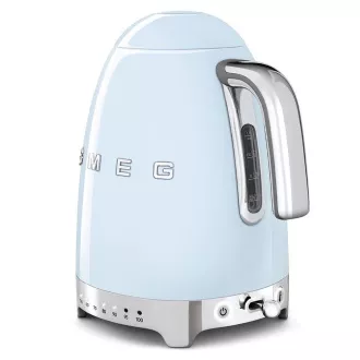 Smeg KLF04PBEU električni čajnik, 1, 7 l (7 skodelic), 2400 W, slog 50. let, nadzor temperature, 7 programov, pastelno modra