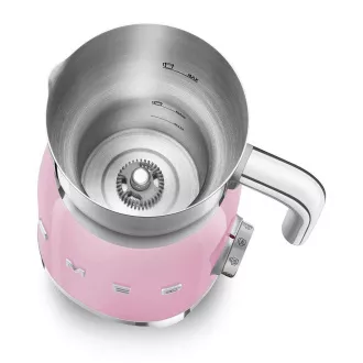 Smeg MFF11PKEU, penilnik mleka, 500 W, 600 ml / 2,5 skodelice, vroča čokolada / mleko, lahka pena, roza