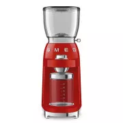 Smeg CGF11RDEU mlinček za kavo, 150 W, nastavljiva grobost, mlinček iz nerjavečega jekla, tritanska posoda, rdeča barva