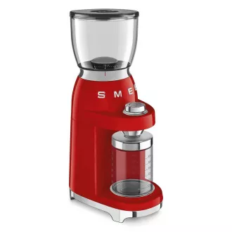 Smeg CGF11RDEU mlinček za kavo, 150 W, nastavljiva grobost, mlinček iz nerjavečega jekla, tritanska posoda, rdeča barva