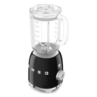 Mešalnik Smeg BLF03BLEU, 800 W, 4 programi, pulzna funkcija, 18000 vrtljajev na minuto, rezilo iz nerjavečega jekla, drobljenje ledu, 50's Style, črn