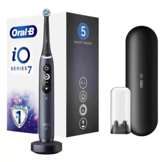 Oral-B iO7 Black Onyx električna zobna ščetka, magnetna, 5 načinov, časovnik, senzor pritiska, etui, črna Oral-B iO7 Black Onyx električna zobna ščetka, magnetna, 5 načinov, časovnik, senzor pritiska, etui, črna