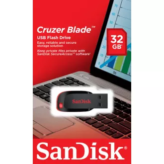 SanDisk Flash disk 32 GB Cruzer Blade, USB 2.0, črn