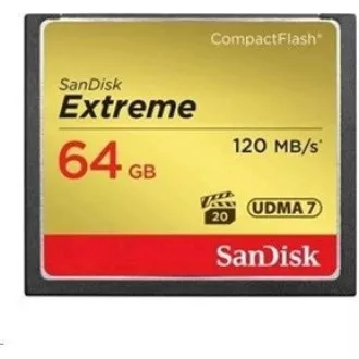 SanDisk Compact Flash 64 GB Extreme (R:120/W:85 MB/s) UDMA7