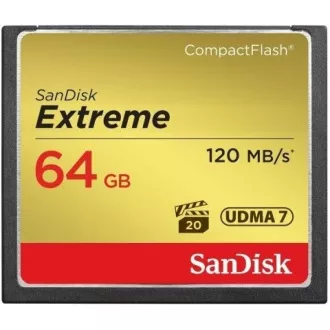 SanDisk Compact Flash 64 GB Extreme (R:120/W:85 MB/s) UDMA7