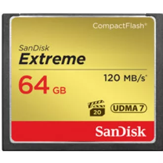 SanDisk Compact Flash 64 GB Extreme (R:120/W:85 MB/s) UDMA7