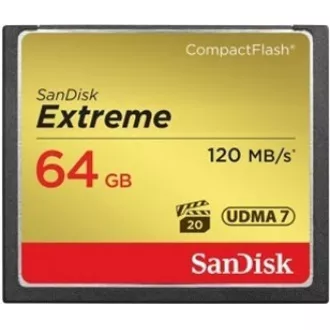 SanDisk Compact Flash 64 GB Extreme (R:120/W:85 MB/s) UDMA7