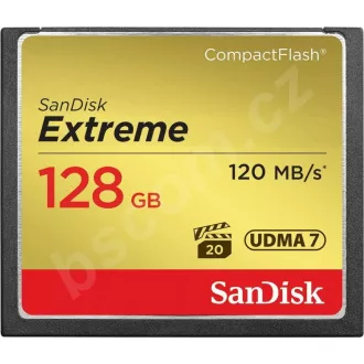 SanDisk Compact Flash Card 128 GB Extreme (R:120/W:85 MB/s UDMA7)