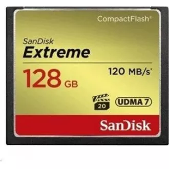 SanDisk Compact Flash Card 128 GB Extreme (R:120/W:85 MB/s UDMA7)