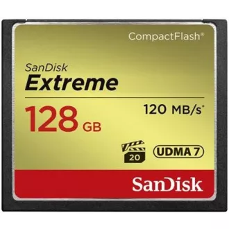 SanDisk Compact Flash Card 128 GB Extreme (R:120/W:85 MB/s UDMA7)