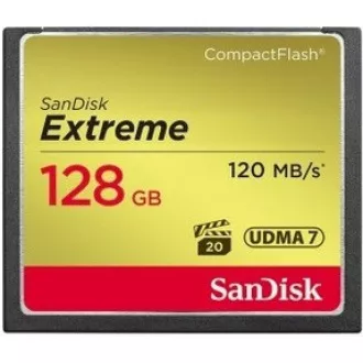 SanDisk Compact Flash Card 128 GB Extreme (R:120/W:85 MB/s UDMA7)