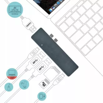 i-tec USB 3.1 USB-C kovinska priklopna postaja za Apple MacBook Pro   Power Delivery