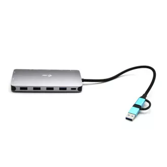 i-tec USB 3.0 USB-C/Thunderbolt 3x zaslon Kovinski nano dock z LAN, PD 100 W