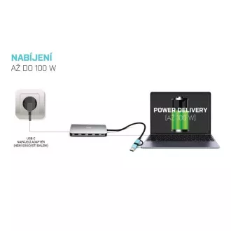 i-tec USB 3.0 USB-C/Thunderbolt 3x zaslon Kovinski nano dock z LAN, PD 100 W