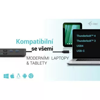 i-tec USB-C HDMI   Dual DP Docking Station   Power Delivery 100 W
