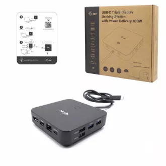 i-tec USB-C HDMI   Dual DP Docking Station   Power Delivery 100 W