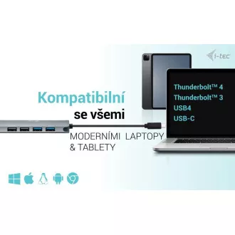 i-tec USB-C Metal Nano 2x HDMI Priključna postaja, PD 100W