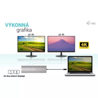 i-tec USB-C Metal Nano 2x HDMI Priključna postaja, PD 100W