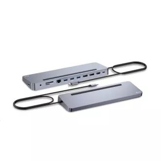 i-tec USB-C kovinska ergonomska 4K 3x zaslonska priklopna postaja, PD 100W