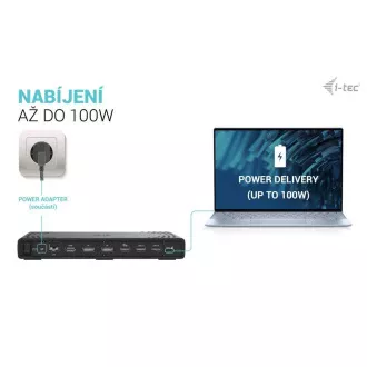 i-tec Priključna postaja s trojnim zaslonom USB-C Gen 2, PD 100 W