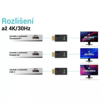 i-tec Pasivni adapter DisplayPort na HDMI (max 4K/30Hz)