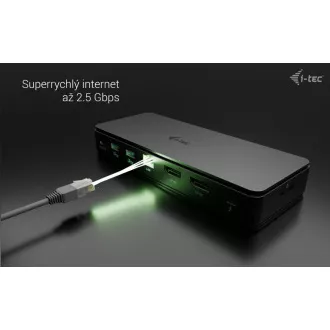 i-tec Thunderbolt4 2x Display Docking Station Gen3, 7x USB, 2,5 GLAN, PowerDelivery 92 W