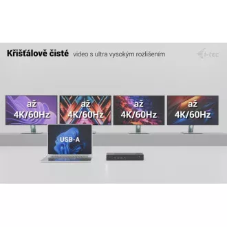 i-tec Univerzalna priklopna postaja za zaslone 5x 4K, Power Delivery 100W