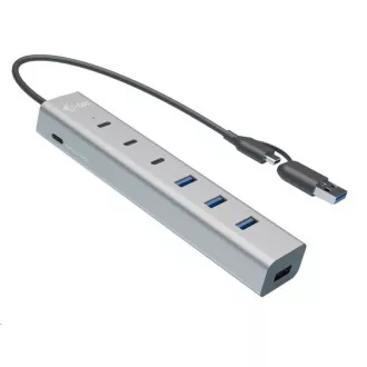 i-tec USB-C/USB-A Charging Metal HUB 7 portov (3x USB-C, 4x USB-A)