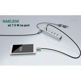 i-tec USB-C/USB-A Charging Metal HUB 7 portov (3x USB-C, 4x USB-A)