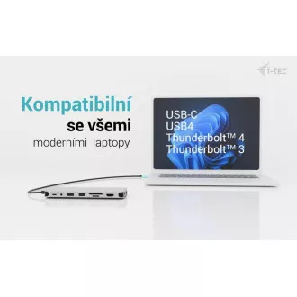 i-tec USB-C Metal Nano 3x Display Dock, 2x HDMI 1x USB-C video, Power Delivery 140W