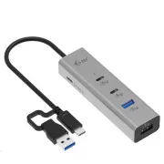 i-tec Univerzalni polnilni kovinski razdelilnik 2x USB-C   2x USB-A, PD 85W