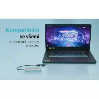 i-tec Univerzalni polnilni kovinski razdelilnik 2x USB-C   2x USB-A, PD 85W