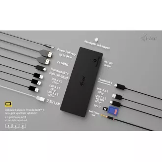 Priključna postaja i-tec Thunderbolt4 3x Display, Power Delivery 96W