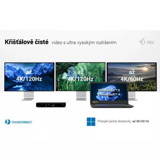Priključna postaja i-tec Thunderbolt4 3x Display, Power Delivery 96W