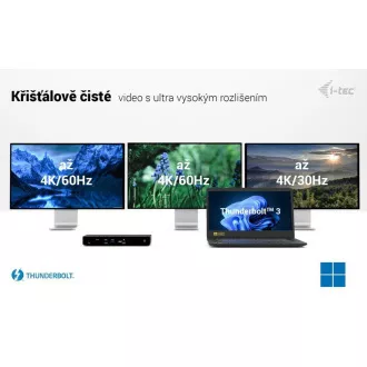 Priključna postaja i-tec Thunderbolt4 3x Display, Power Delivery 96W