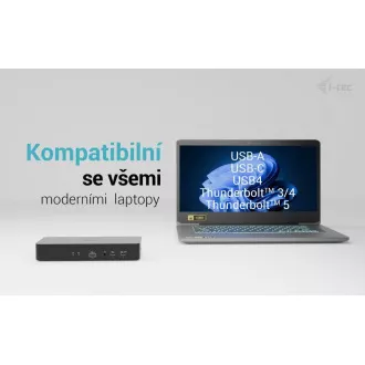 i-tec Univerzalna inteligentna priklopna postaja z dvema zaslonoma, Power Delivery 100 W
