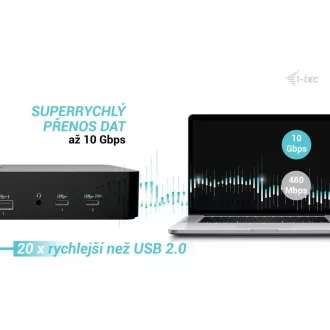 i-tec Univerzalna inteligentna priklopna postaja z dvema zaslonoma, Power Delivery 100 W