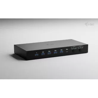 i-tec USB-C KVM priklopna postaja za 3 gostitelje, dvojni zaslon, Power Delivery 1x 92W/2x 65W