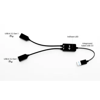 i-tec USB-A kabel HUB 2 vrata (2x USB-A)