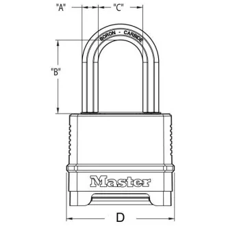 Kombinacijska ključavnica Master Lock - Excell - 56 mm