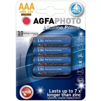AgfaPhoto Power alkalne baterije LR03/AAA, blister 4 kosi